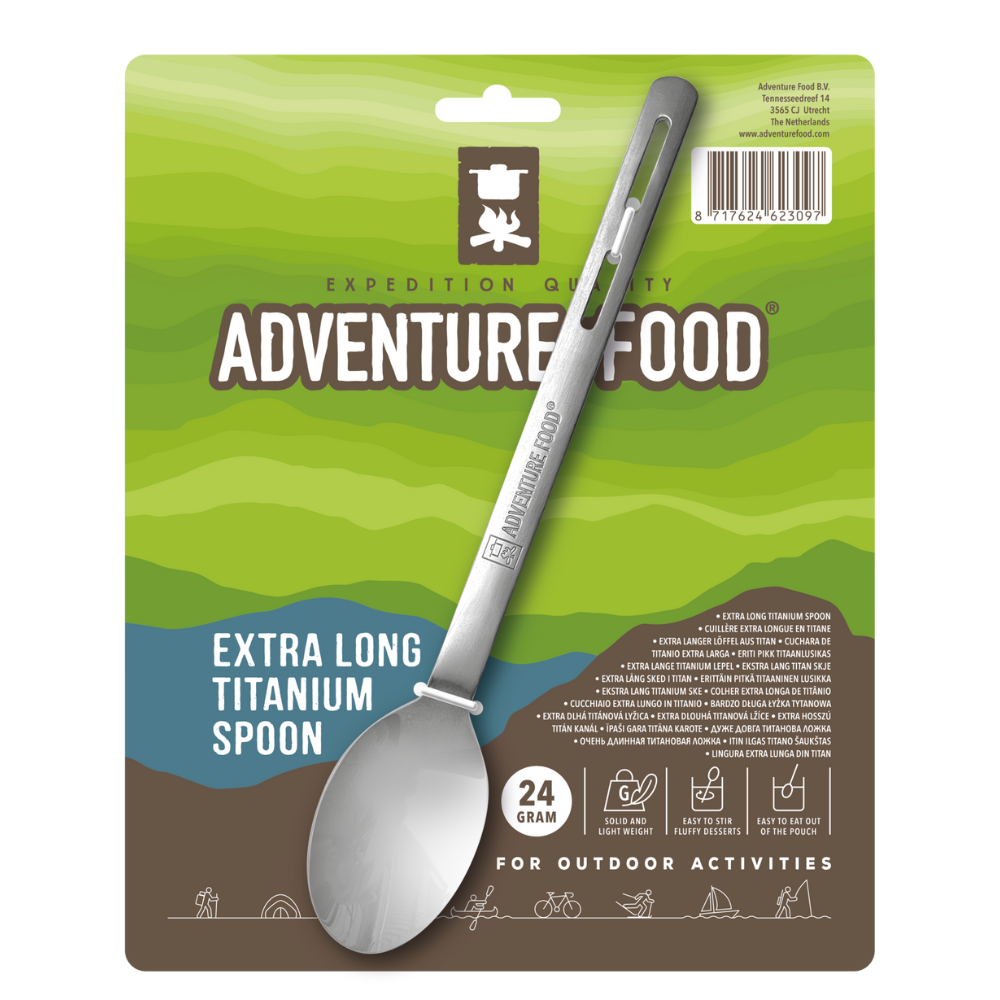 Adventure Food Spoon Titanium ultralichte outdoor lepel van titanium met lang handvat