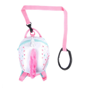 Animal Toddler Backpack kinderrugzak in de vorm van een roze eenhoorn met een gouden hoorn en comfortabele schouderbanden 2