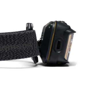 Black Diamond Storm+ 750 lumen oplaadbare en waterdichte hoofdlamp in de kleur zwart met verstelbare hoofdband