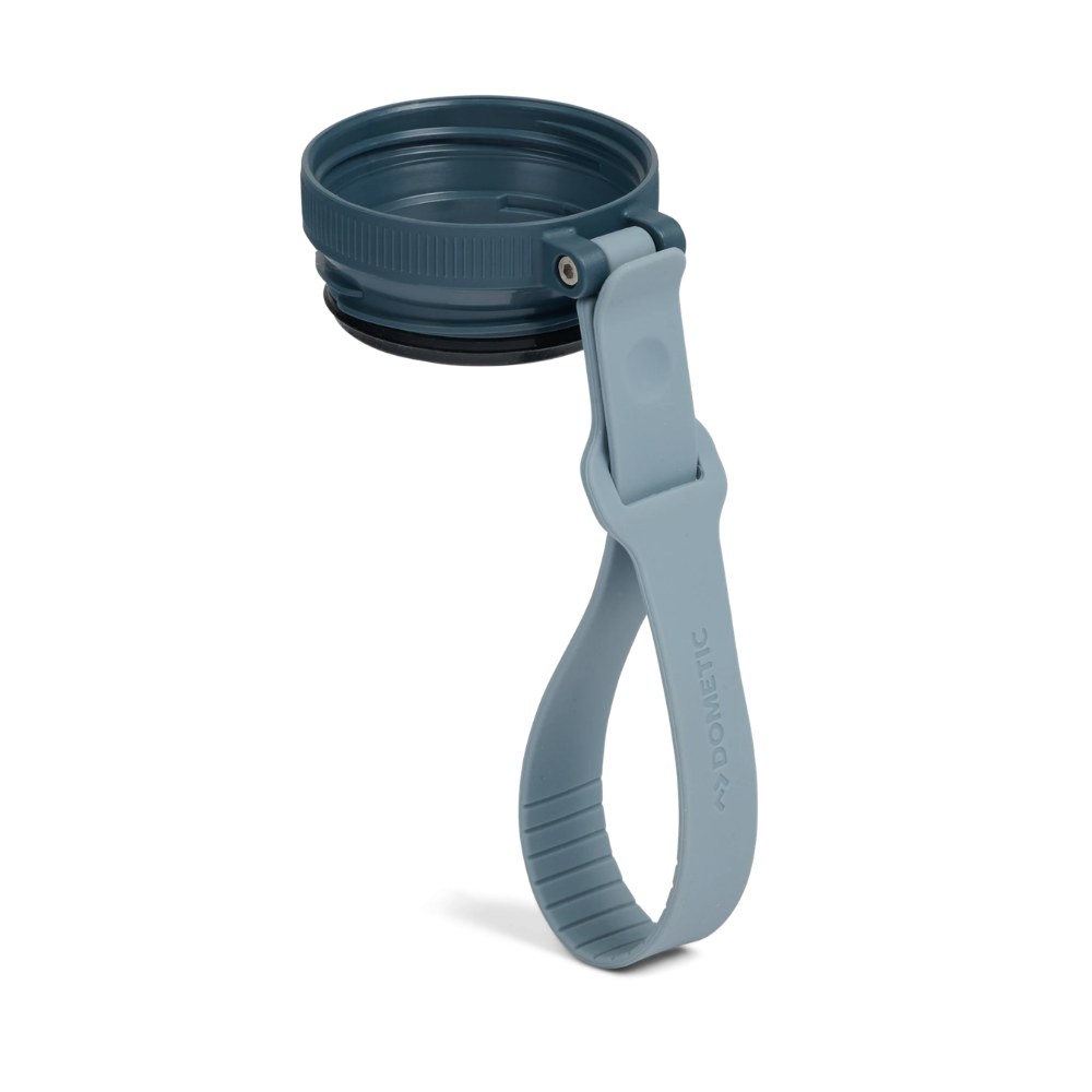 Dometic Strap Collar 76mm blauwgrijze flesdop met flexibele siliconen draaglus voor thermobotten