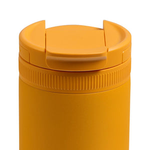 Dometic Tumbler 500ml gele schroefdeksel gezien vanaf de bovenkant