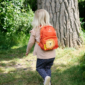 Friendly Faces Toddler Backpack kinderrugzak in de vorm van een gele leeuw met vrolijke manen en comfortabele schouderbanden 4