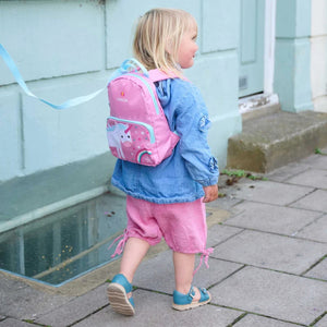 Friendly Faces Toddler Backpack Unicorn kinderrugzak in roze met speels eenhoorndesign, comfortabele schouderbanden en ritssluiting 3