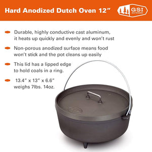 GSI-HARD ANODIZED Dutch Oven 12-
