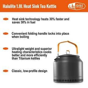 GSI Campingketel - 1.8L - Halulite - Heat Sink Technology