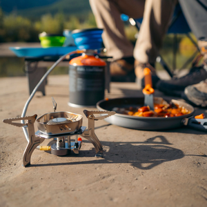 GSI Glacier Remote Stove standing