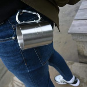 RVS Mok | 300ml | Karabijnhaak