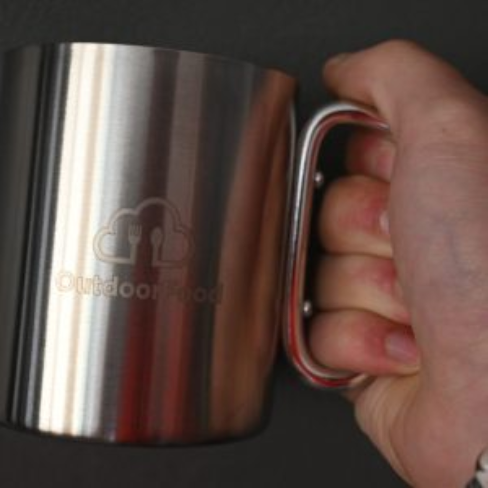 RVS Mok | 300ml | Karabijnhaak