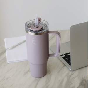 Aya & Ida Thermo Cup with Straw | Thermosbeker met Rietje | 885ml - Outdoor Food