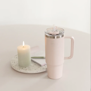 Aya & Ida Thermo Cup with Straw | Thermosbeker met Rietje | 885ml - Outdoor Food