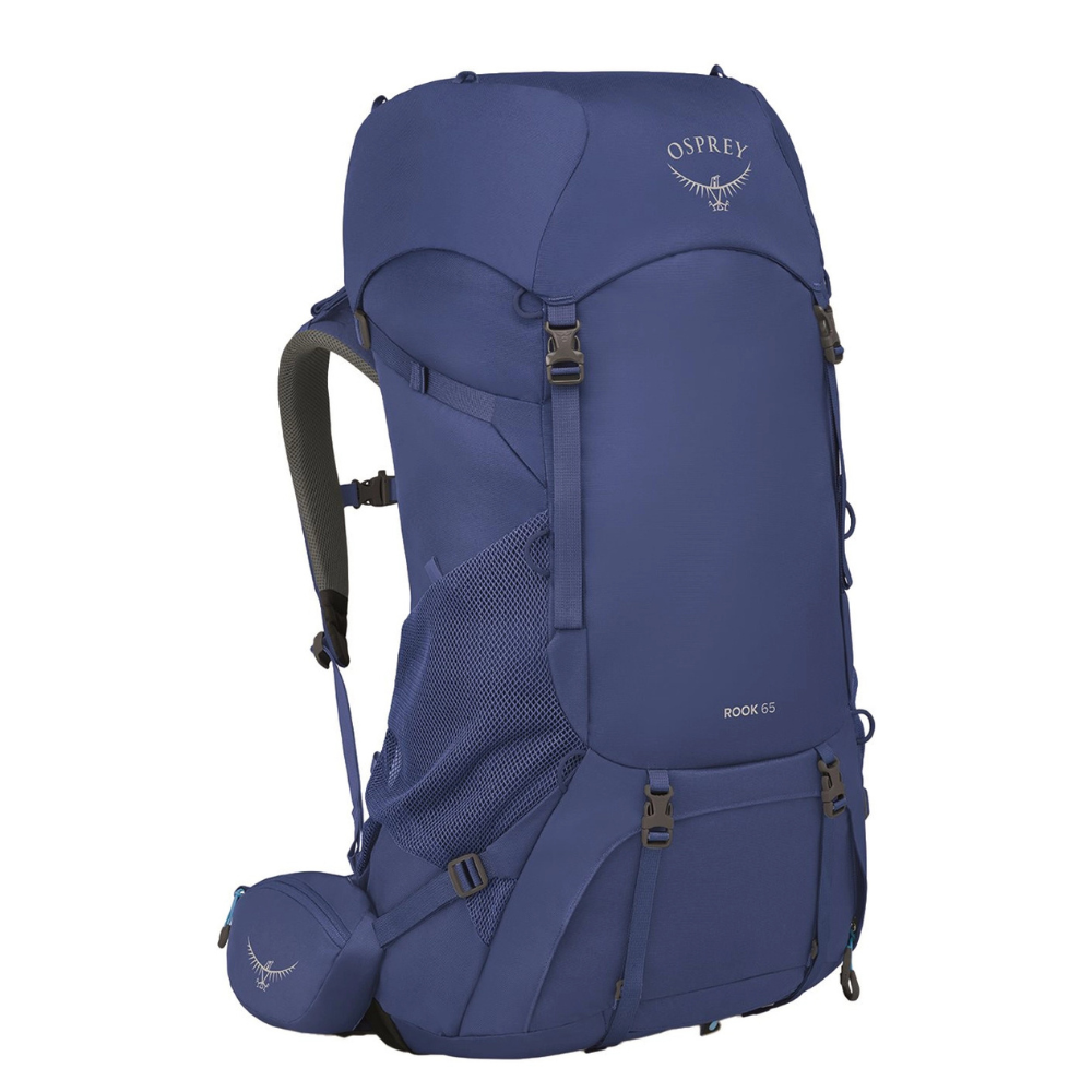 Osprey Rook 65 Astrology Blue OS comfortabele blauwe heren trekkingrugzak van 65 liter met AirSpeed rugpand