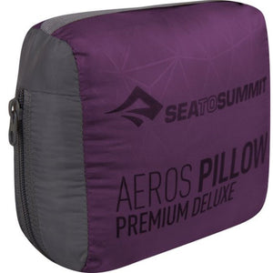 Sea to Summit | Aeros Premium Deluxe Hoofdkussen | Magenta bag