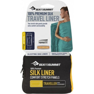 Sea to Summit | Silk Stretch Liner Traveller | Lakenzak | Blauw