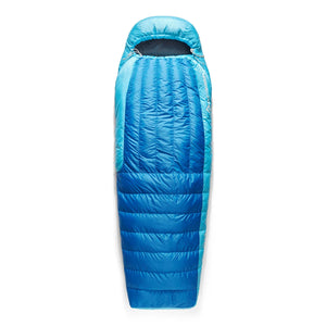 Sea to Summit Trek Down Sleeping Bag -1 blauwe mummie dons slaapzak met capuchon en compressiezak