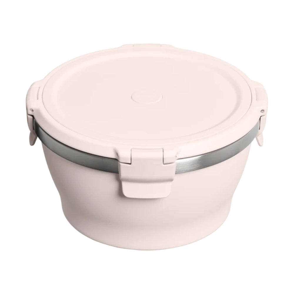 Stanley Leakproof Bowl 946ml roze RVS voedselcontainer met afsluitbare deksel en zijclips