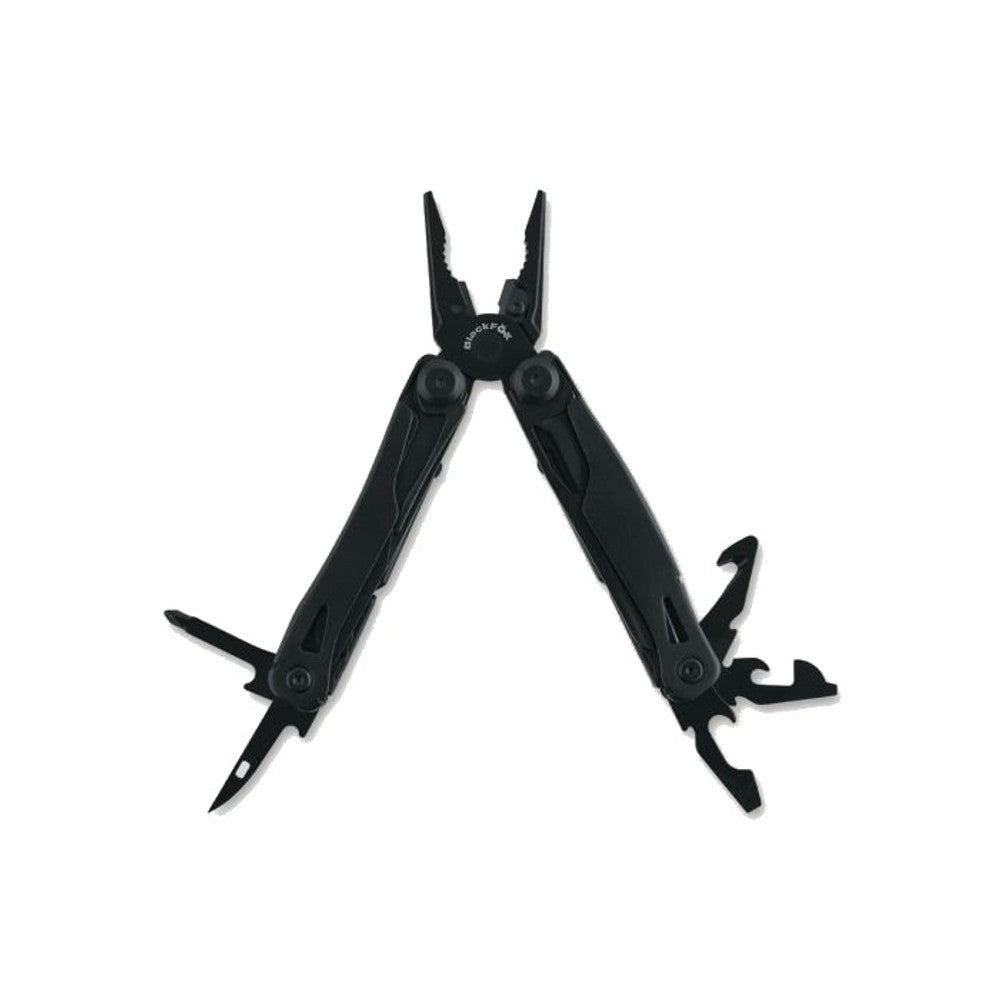 Black Fox Resilience roestvrijstalen multitool met een complete combinatietang en diverse handige gereedschappen