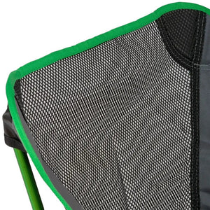 Highlander Ayr opvouwbare lichtgewicht campingstoel met een stevig metalen frame en comfortabele stoffen zitting