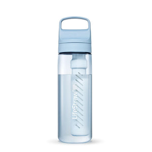 LifeStraw Go 2.0 kunststof waterfles 650ml in het heldere lichtblauwe Icelandic Blue.