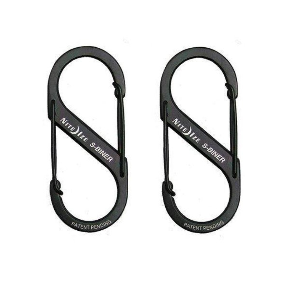 Nite Ize S-biner Karabijnhaak 2-pack Zwart - Outdoor Food