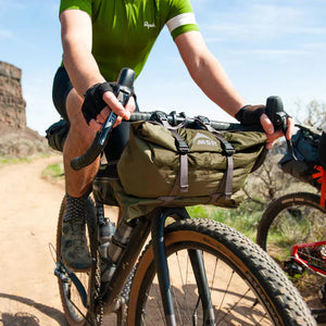 MSR Hubba Hubba Bikepack on steering wheel