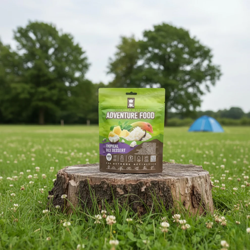 Adventure Food Tropical Rice Dessert gevriesdroogd rijsttoetje met tropisch fruit voor outdoor