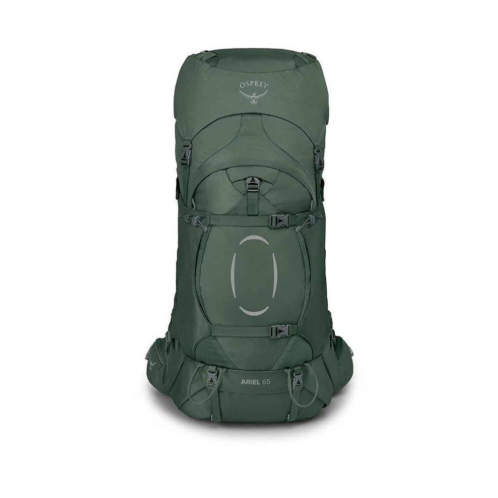 Osprey Ariel 65 trekkingrugzak voor dames in de kleur Koseret Green, maat XS/S, met heupband en verstelbaar rugsysteem