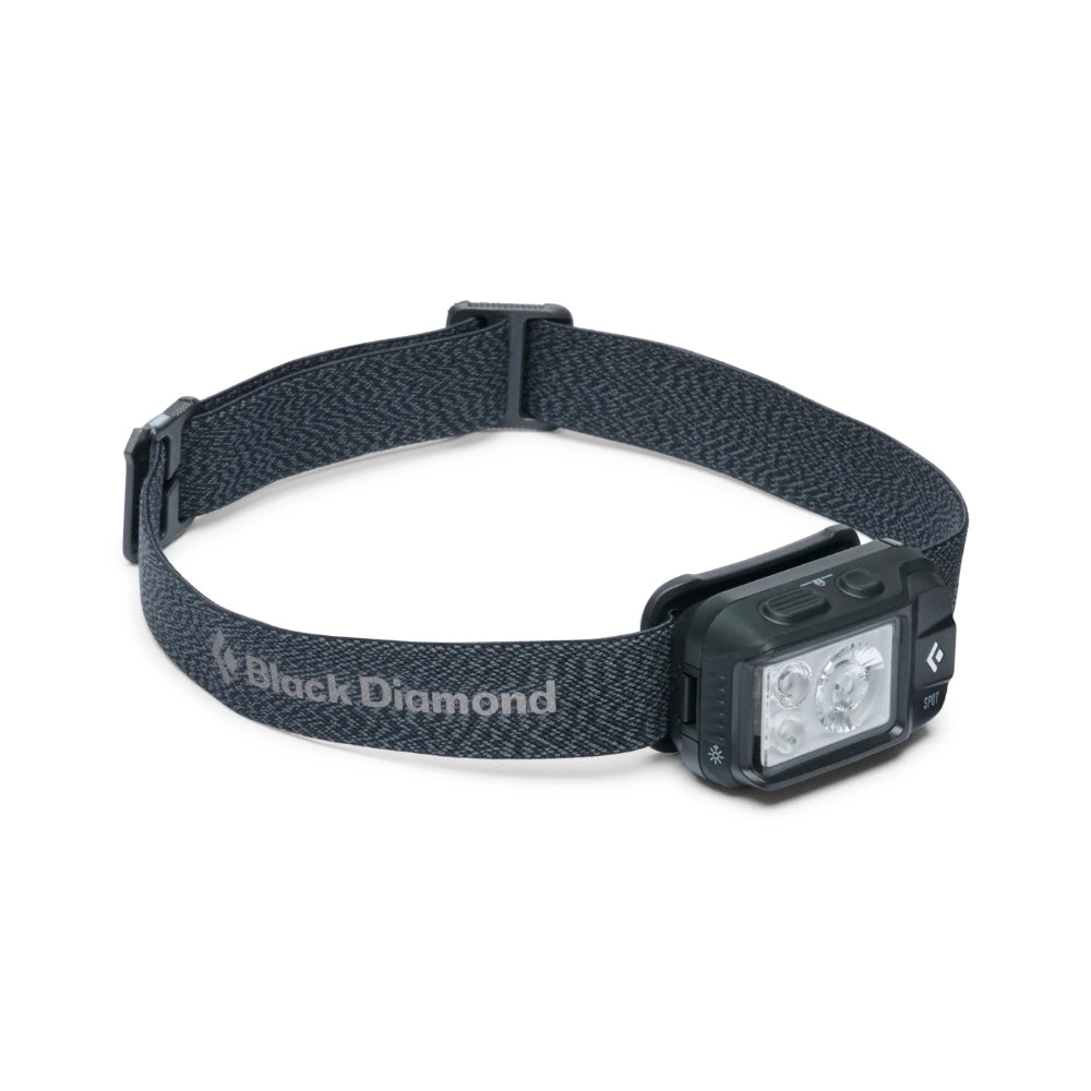 Black Diamond Spot compacte LED-hoofdlamp met verstelbare elastische hoofdband en waterdichte behuizing