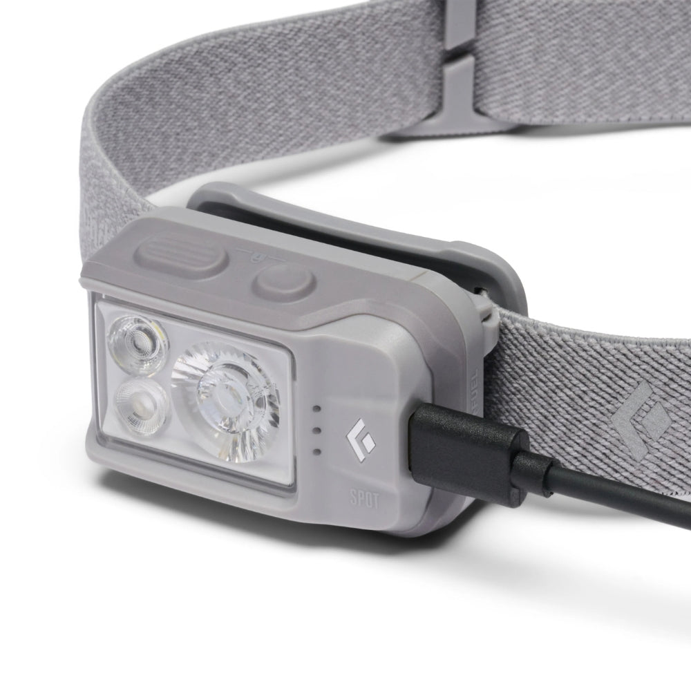 Black Diamond Spot compacte LED-hoofdlamp met verstelbare elastische hoofdband en waterdichte behuizing