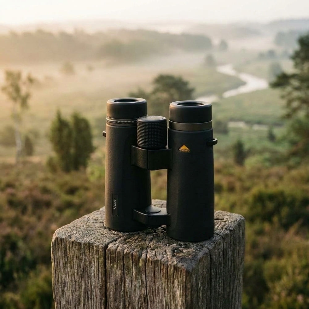 Bynolyt Hawk 10x42 waterdichte verrekijker met zwarte rubberen bekleding en open brug voor vogelspotten buiten