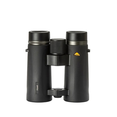 Bynolyt Hawk 10x42 waterdichte verrekijker met zwarte rubberen bekleding en open brug voor vogelspotten voorkant