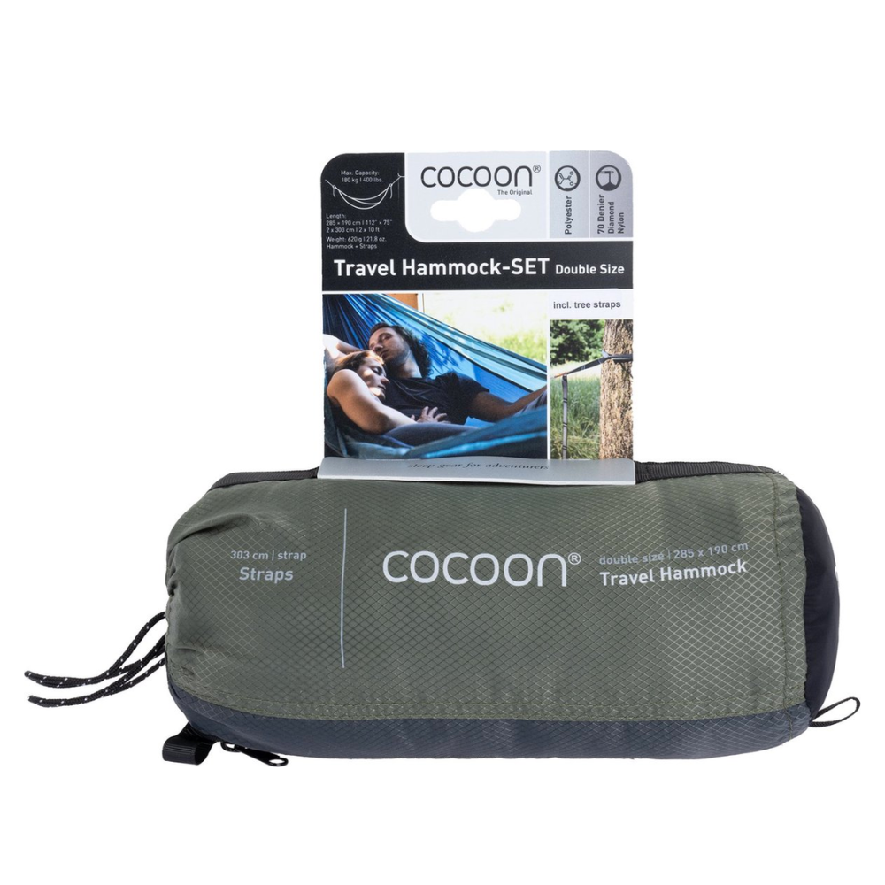 Cocoon Travel Hammock Double Set Cypress green