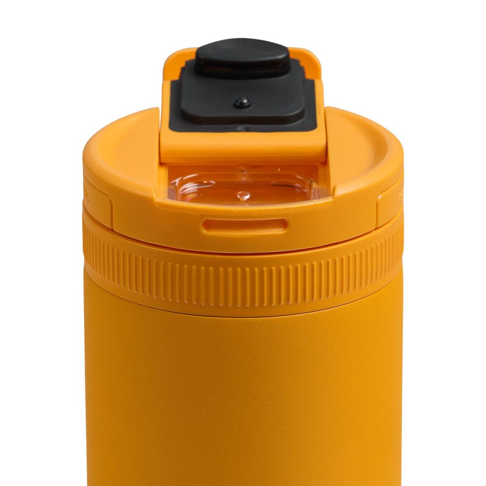 Dometic Tumbler 500ml gele beker met opengemaakte drinkdeksel en schuifje