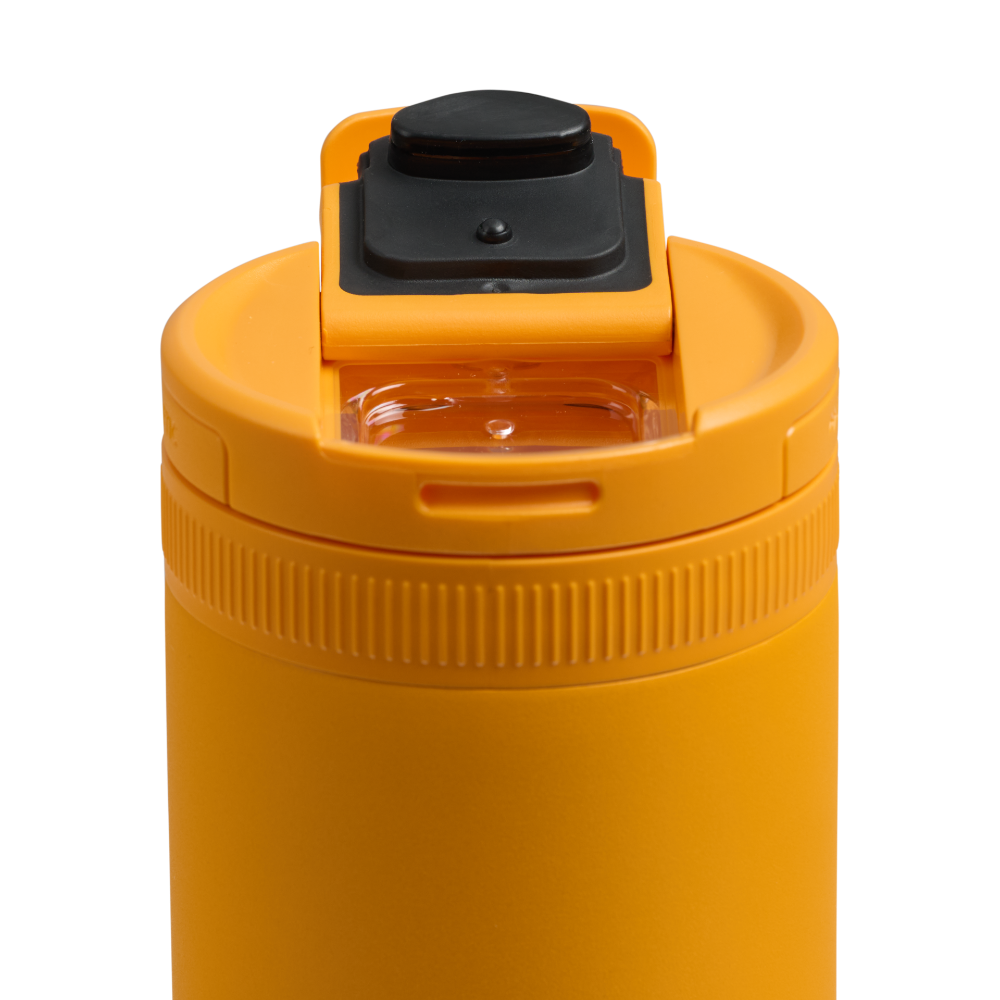 Dometic Tumbler 650ml gele beker met opengemaakte drinkdeksel