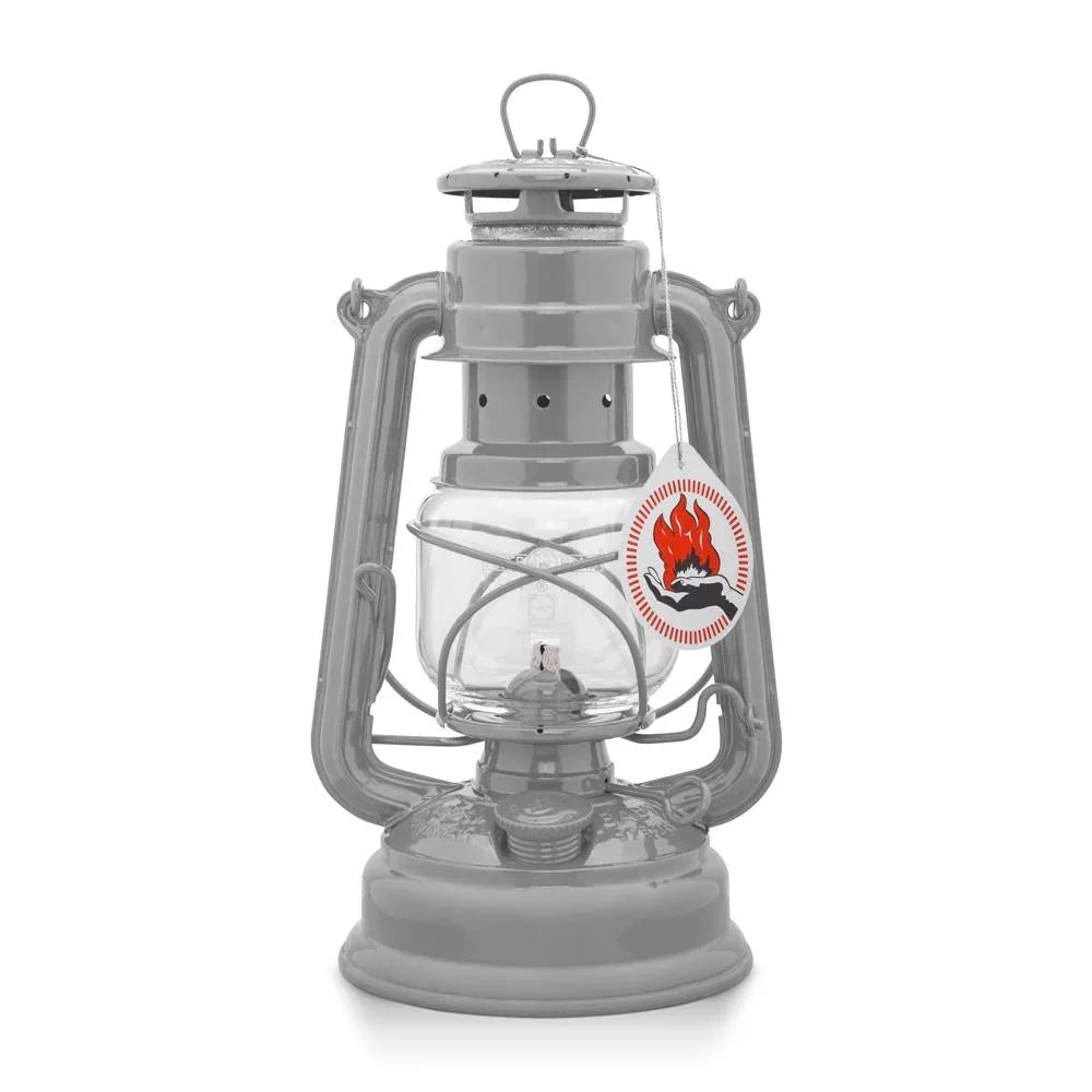 Feuerhand Stormlantaarn Baby Special 276 zinkkleurige stormvaste olielamp met hittebestendig glas