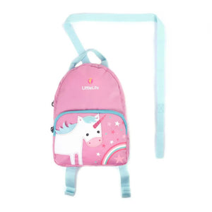 Friendly Faces Toddler Backpack Unicorn kinderrugzak in roze met speels eenhoorndesign, comfortabele schouderbanden en ritssluiting 2