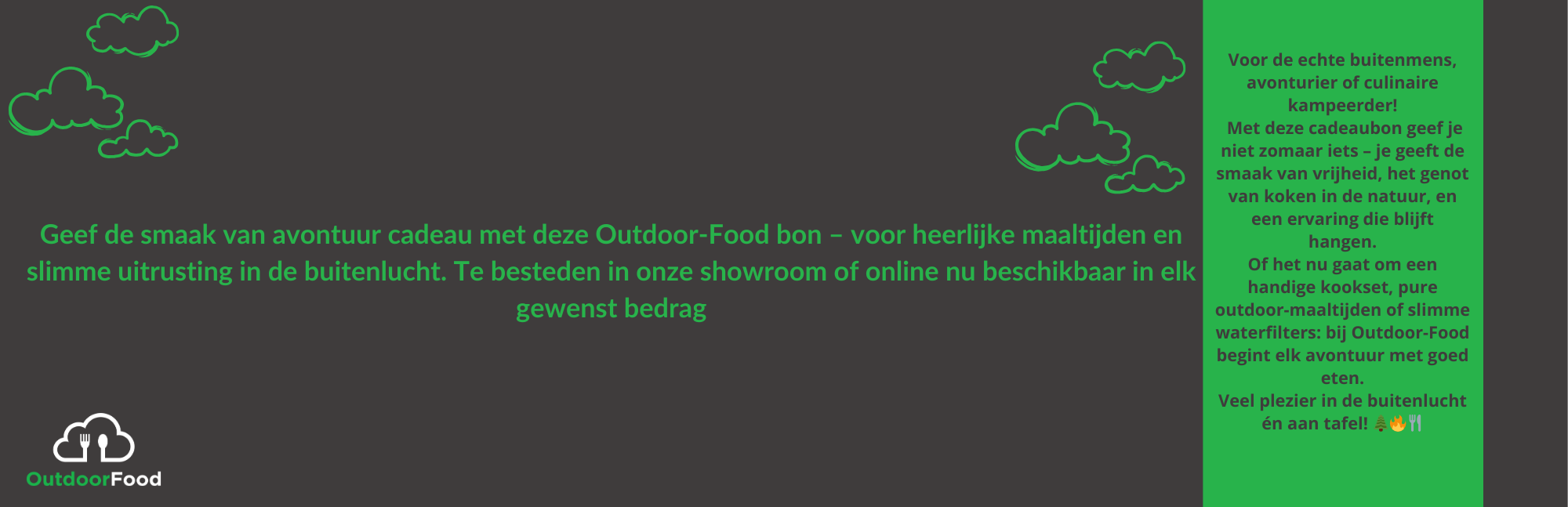 Outdoor food cadeau bon