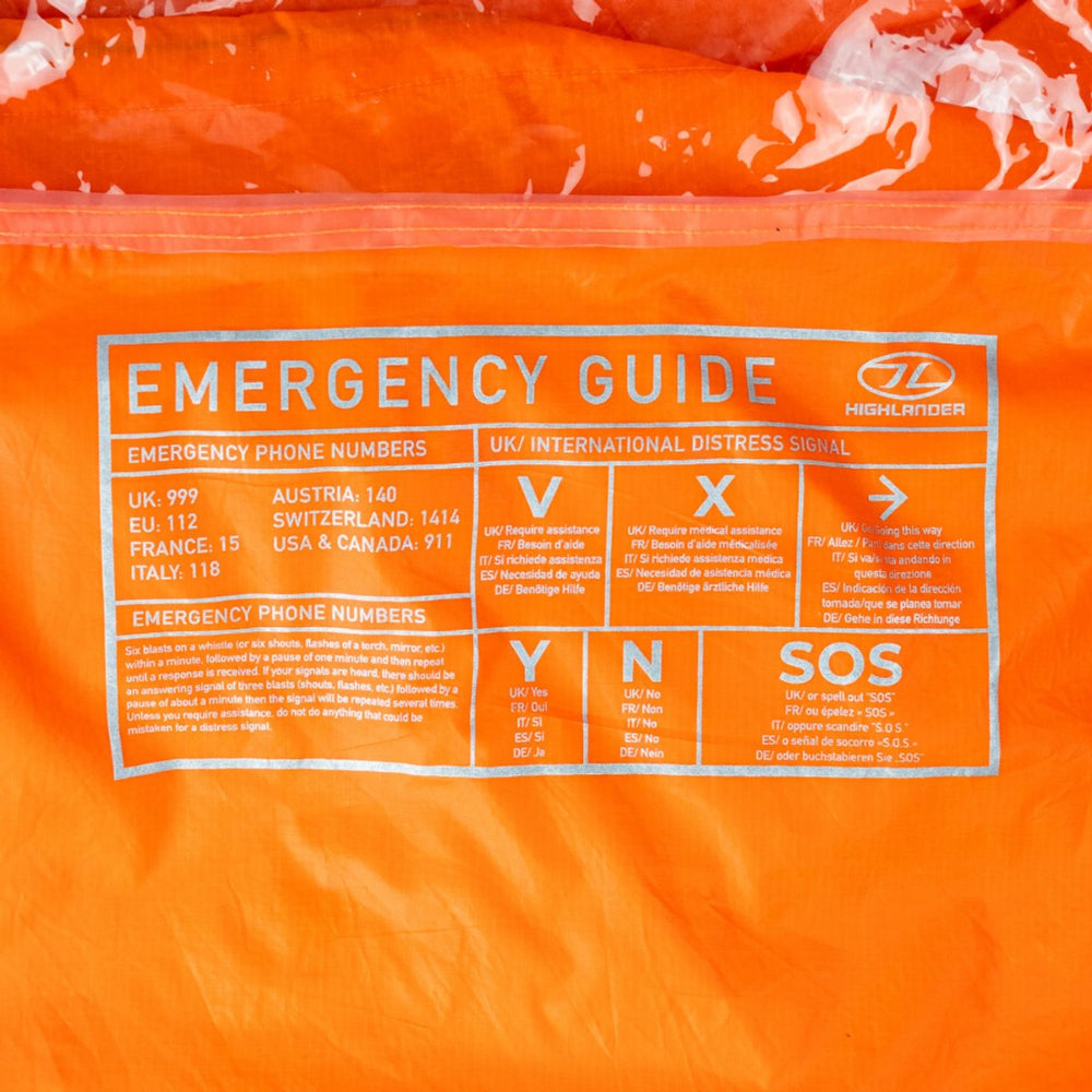 Highlander Storm Vault Survival Shelter 1 opvallende oranje eenpersoons noodtent van waterdicht materiaal3