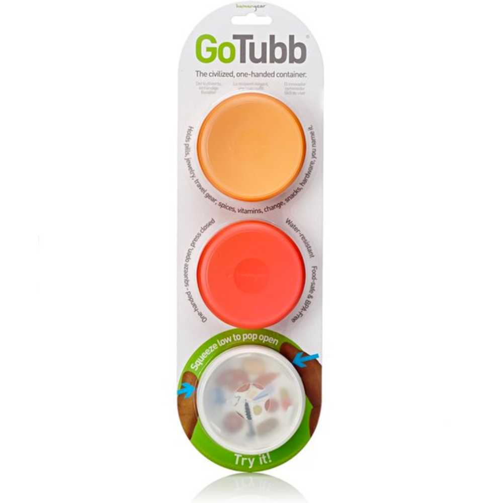 Human Gear GoTubb 3-Pack Medium Clear/Orange/Red