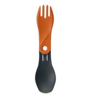 Humangear GoBites Gray Orange lichtgewicht en compact kunststof camping bestek in de kleuren grijs en oranje