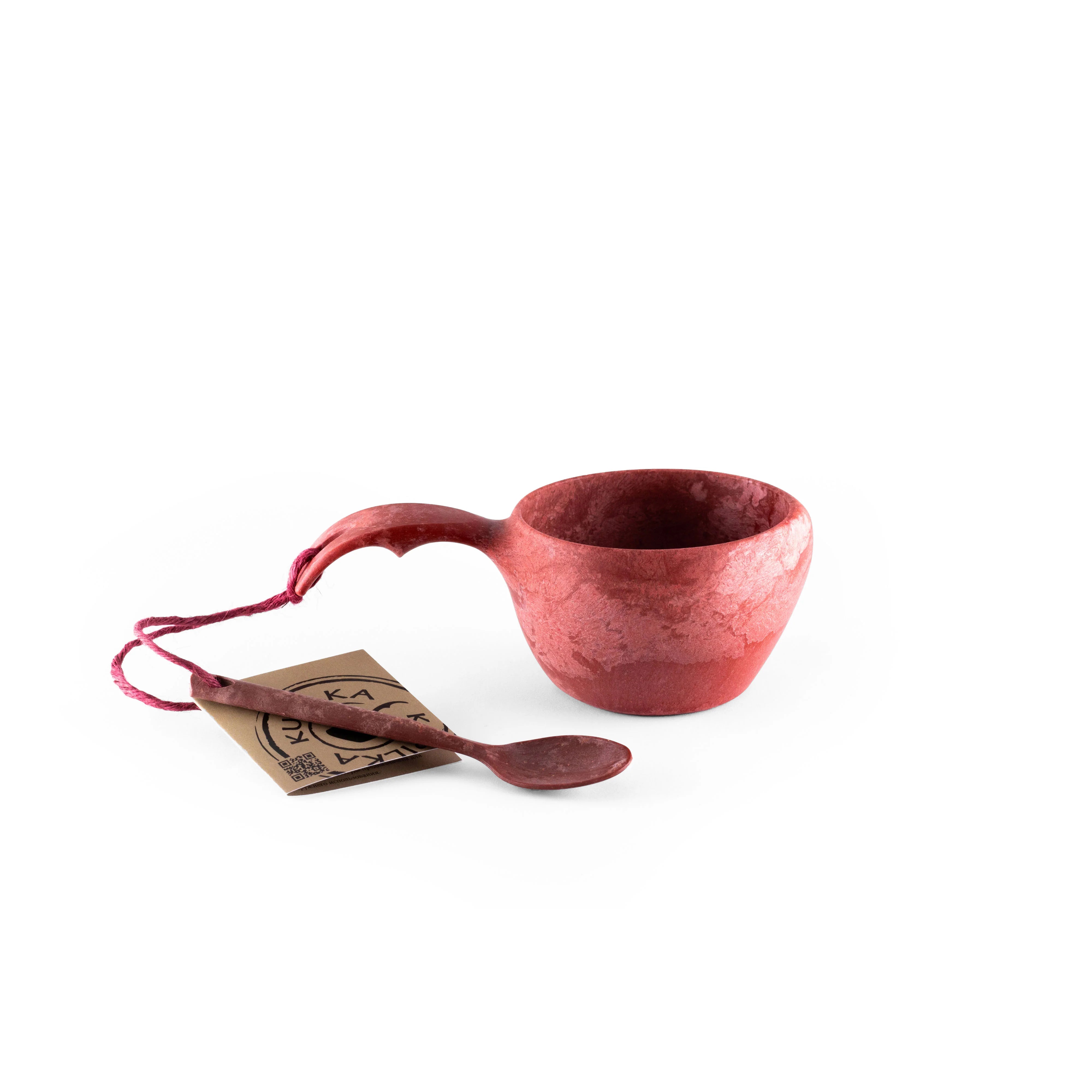 Kupilka 21 Classic Cup outdoor mok met handvat, gemaakt van houtcomposiet met een inhoud van 210 ml   