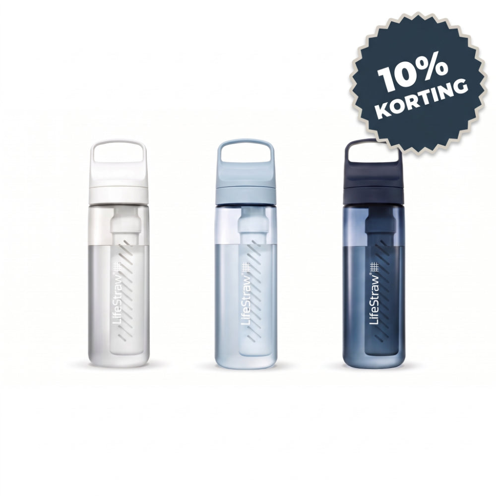 LifeStraw Go 2.0 herbruikbare waterflessen van 650ml in een 3-pack, voorzien van een ingebouwd waterfilter en drinktuit