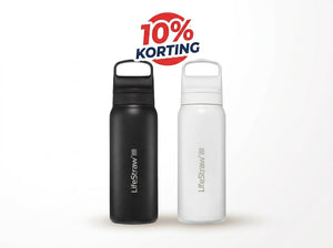 LifeStraw Go Series 2.0 dubbelwandige rvs waterfles van 700ml met geintegreerd waterfilter, draaidop en karabijnhaak