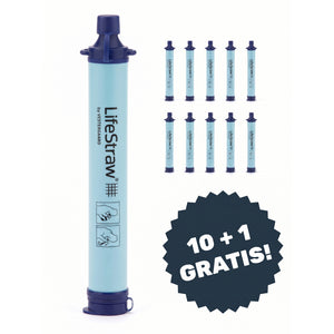 LifeStraw Personal blauw buisvormig outdoor drinkwater filter om direct uit natuurlijke bronnen te drinken