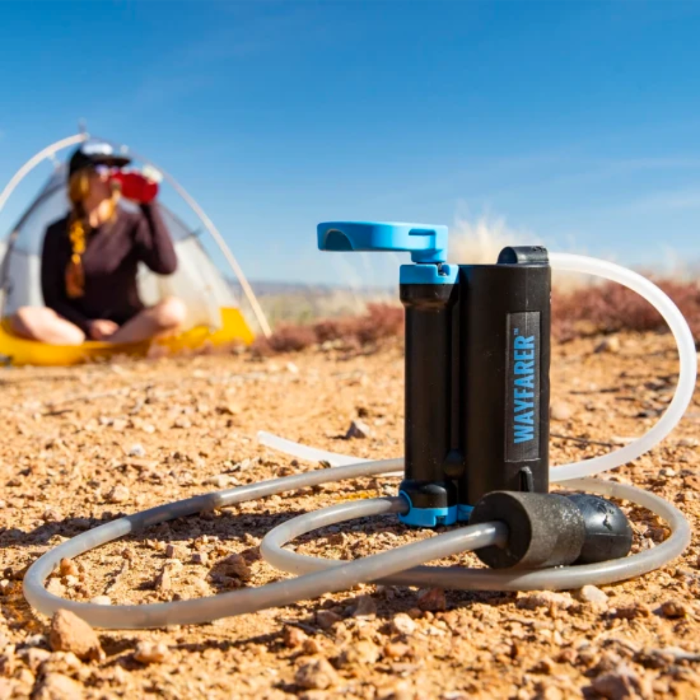 Lifesaver geavanceerd waterfilter systeem met pomp voor het zuiveren van drinkwater tijdens outdoor en noodsituaties