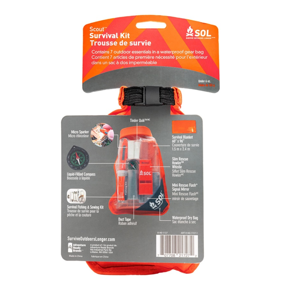 SOL • Scout survivalkit • compact voor noodgevallen onderweg