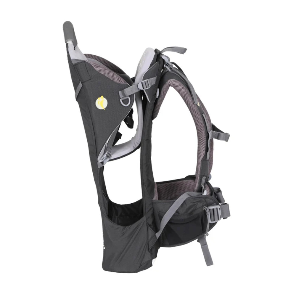 Ranger S3 Child Carrier kinderdrager in de kleur zwart met een comfortabel draagsysteem en verstelbare kinderzitje 3