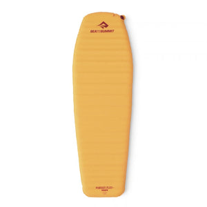 Sea To Summit Pursuit Plus Self Inflating Mat Large gele zelfopblaasbare slaapmat van bovenaf gezien