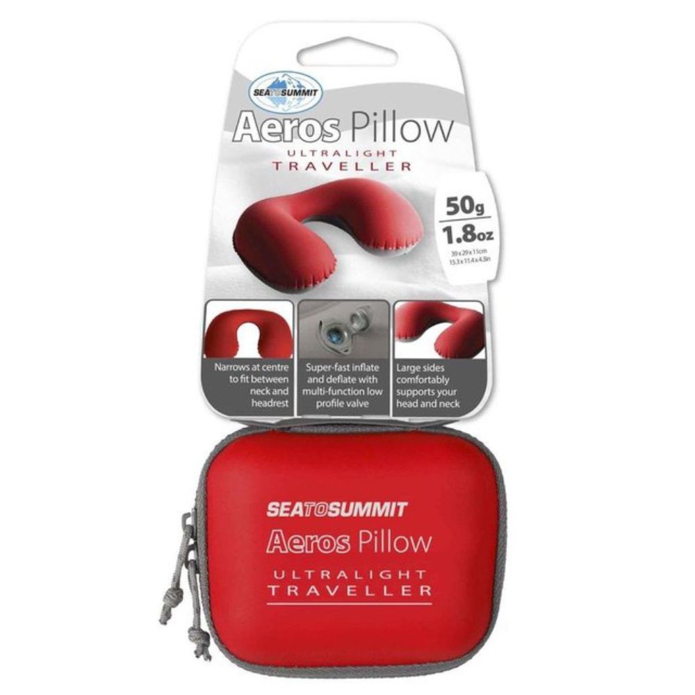 Sea to Summit Aeros Pillow Ultra Light | Kampeerkussen | Rood