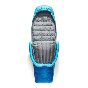 Sea to Summit Trek Down Sleeping Bag -1 Long blauwe reisslaapzak met Free-Flow ritsensysteem voor flexibele ventilatie