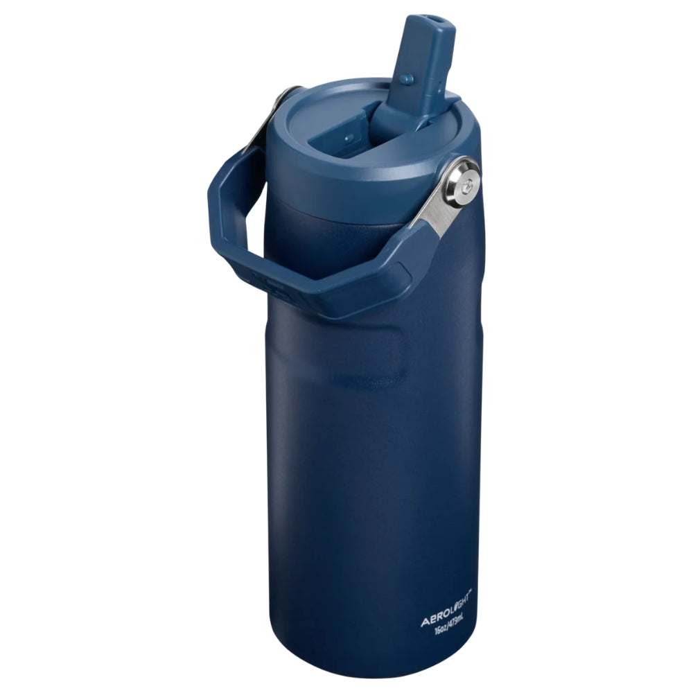 Stanley IceFlow Aerolight geïsoleerde waterfles in blauw met opklapbaar rietje en draagbeugel
